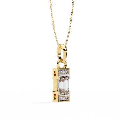 Empire Baguette Lab Grown Diamond Pendant