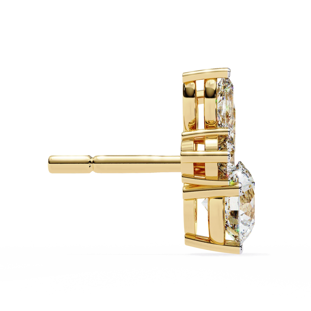 Viva Asymmetrical Marquise Cluster Lab Grown Diamond Studs - Ophiratbf