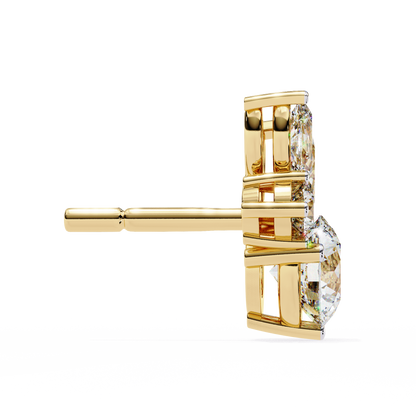 Viva Asymmetrical Marquise Cluster Lab Grown Diamond Studs