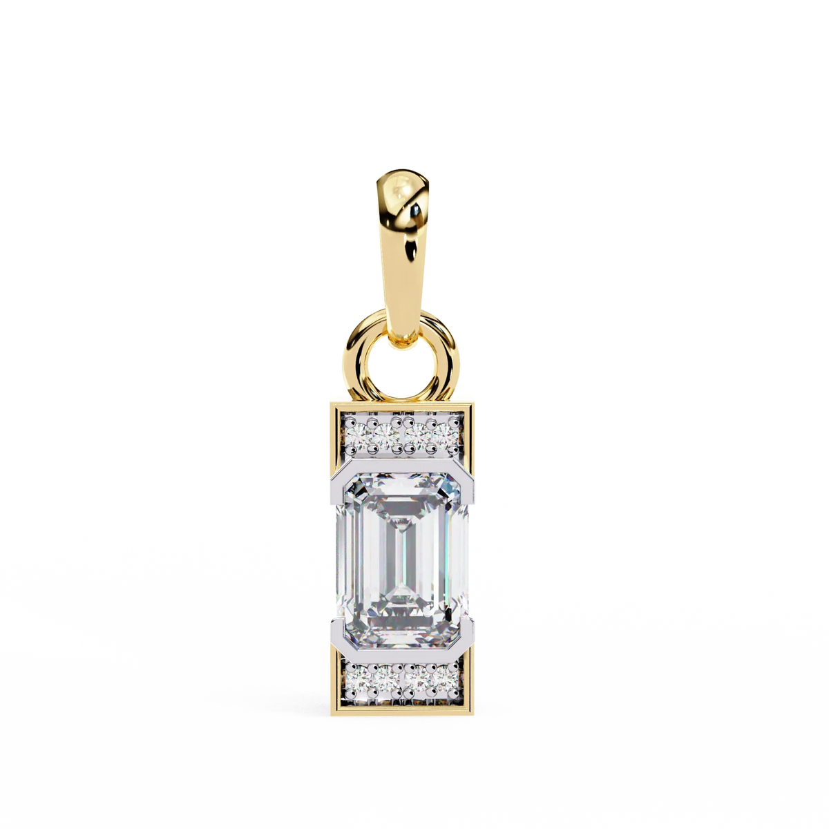 Empire Baguette Lab Grown Diamond Pendant - Ophiratbf