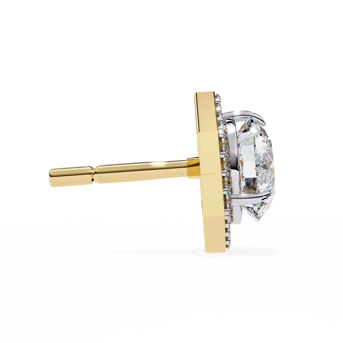 Luxe Hexagon Halo Lab Grown Diamond Studs - Ophiratbf