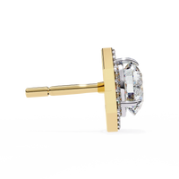 Luxe Hexagon Halo Lab Grown Diamond Studs - Ophiratbf