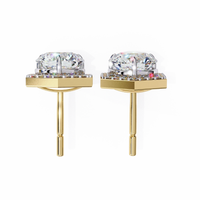 Luxe Hexagon Halo Lab Grown Diamond Studs - Ophiratbf
