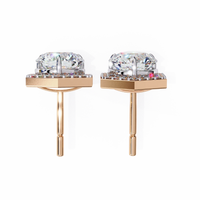 Luxe Hexagon Halo Lab Grown Diamond Studs - Ophiratbf