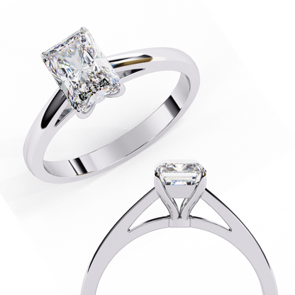 Solene Radiant Solitaire lab grown diamond ring