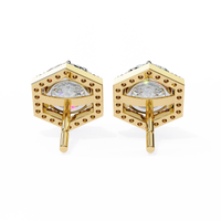 Luxe Hexagon Halo Lab Grown Diamond Studs - Ophiratbf