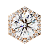Luxe Hexagon Halo Lab Grown Diamond Studs - Ophiratbf