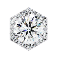 Luxe Hexagon Halo Lab Grown Diamond Studs - Ophiratbf