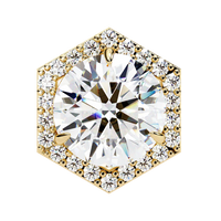 Luxe Hexagon Halo Lab Grown Diamond Studs - Ophiratbf