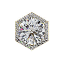 Luxe Hexagon Halo Lab Grown Diamond Studs - Ophiratbf