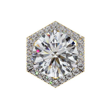 Luxe Hexagon Halo Lab Grown Diamond Studs