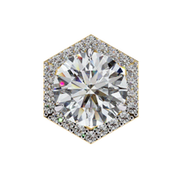 Luxe Hexagon Halo Lab Grown Diamond Studs - Ophiratbf