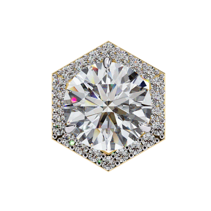 Luxe Hexagon Halo Lab Grown Diamond Studs