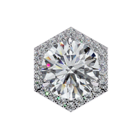 Luxe Hexagon Halo Lab Grown Diamond Studs - Ophiratbf