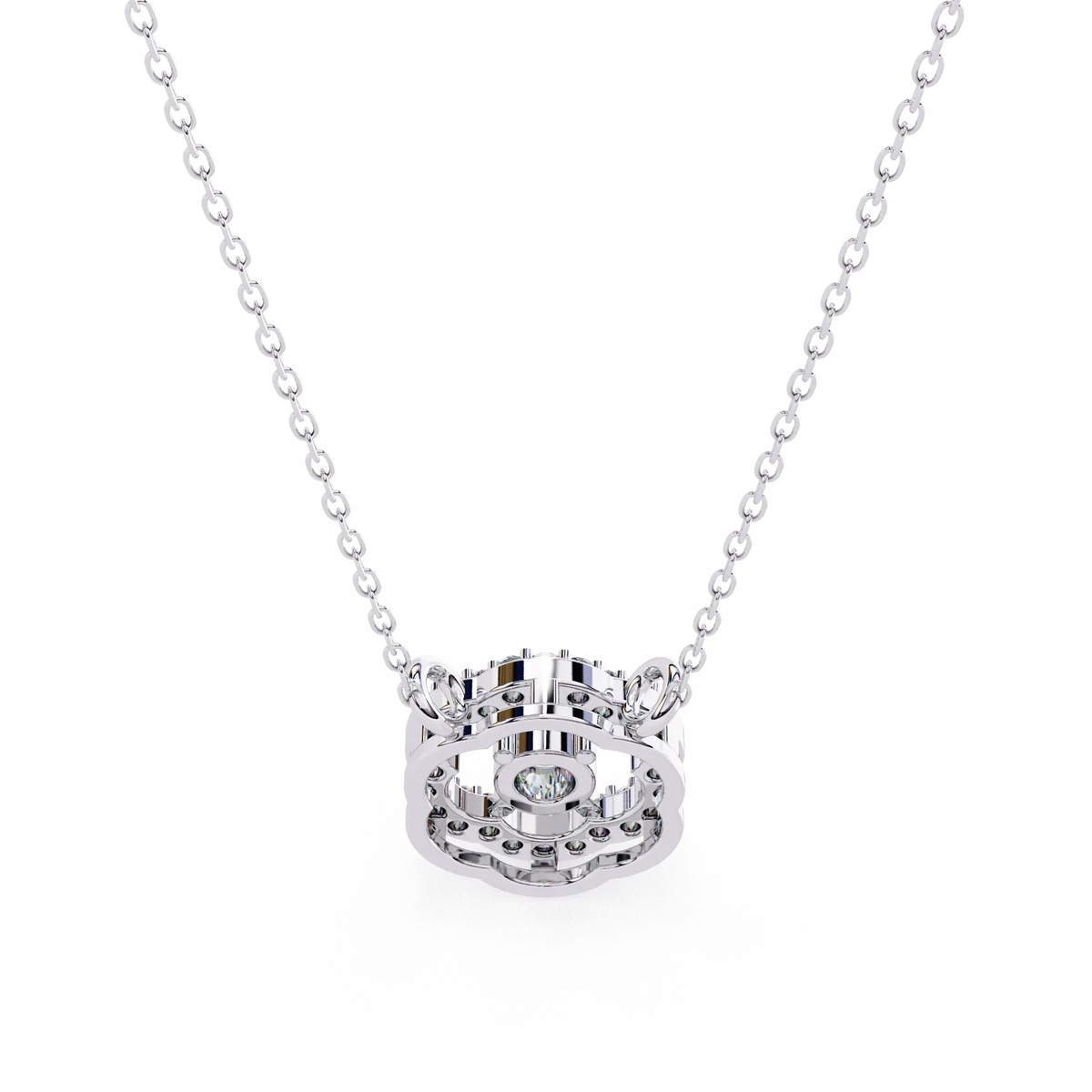 Blossom Cluster Lab Grown Diamond Pendant - Ophiratbf