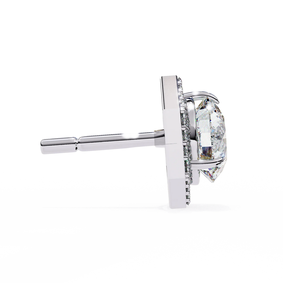 Luxe Hexagon Halo Lab Grown Diamond Studs - Ophiratbf