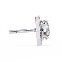 Luxe Hexagon Halo Lab Grown Diamond Studs - Ophiratbf