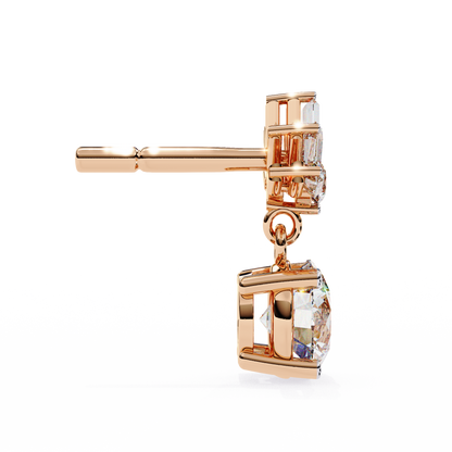 Radiance Baguette Cluster Drop Lab Grown Diamond Studs