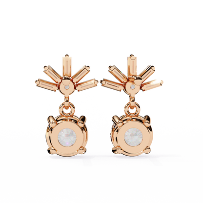 Radiance Baguette Cluster Drop Lab Grown Diamond Studs