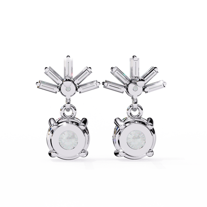 Radiance Baguette Cluster Drop Lab Grown Diamond Studs
