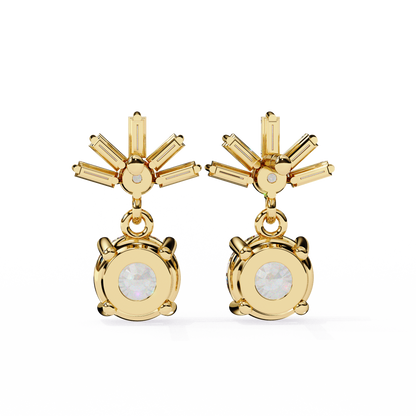 Radiance Baguette Cluster Drop Lab Grown Diamond Studs