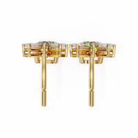 Radiance Baguette Cluster Drop Lab Grown Diamond Studs - Ophiratbf