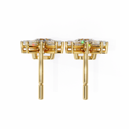 Radiance Baguette Cluster Drop Lab Grown Diamond Studs