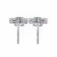 Radiance Baguette Cluster Drop Lab Grown Diamond Studs - Ophiratbf