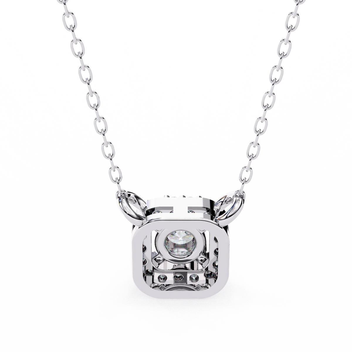 Empress Round Lab Grown Diamond Pendant - Ophiratbf