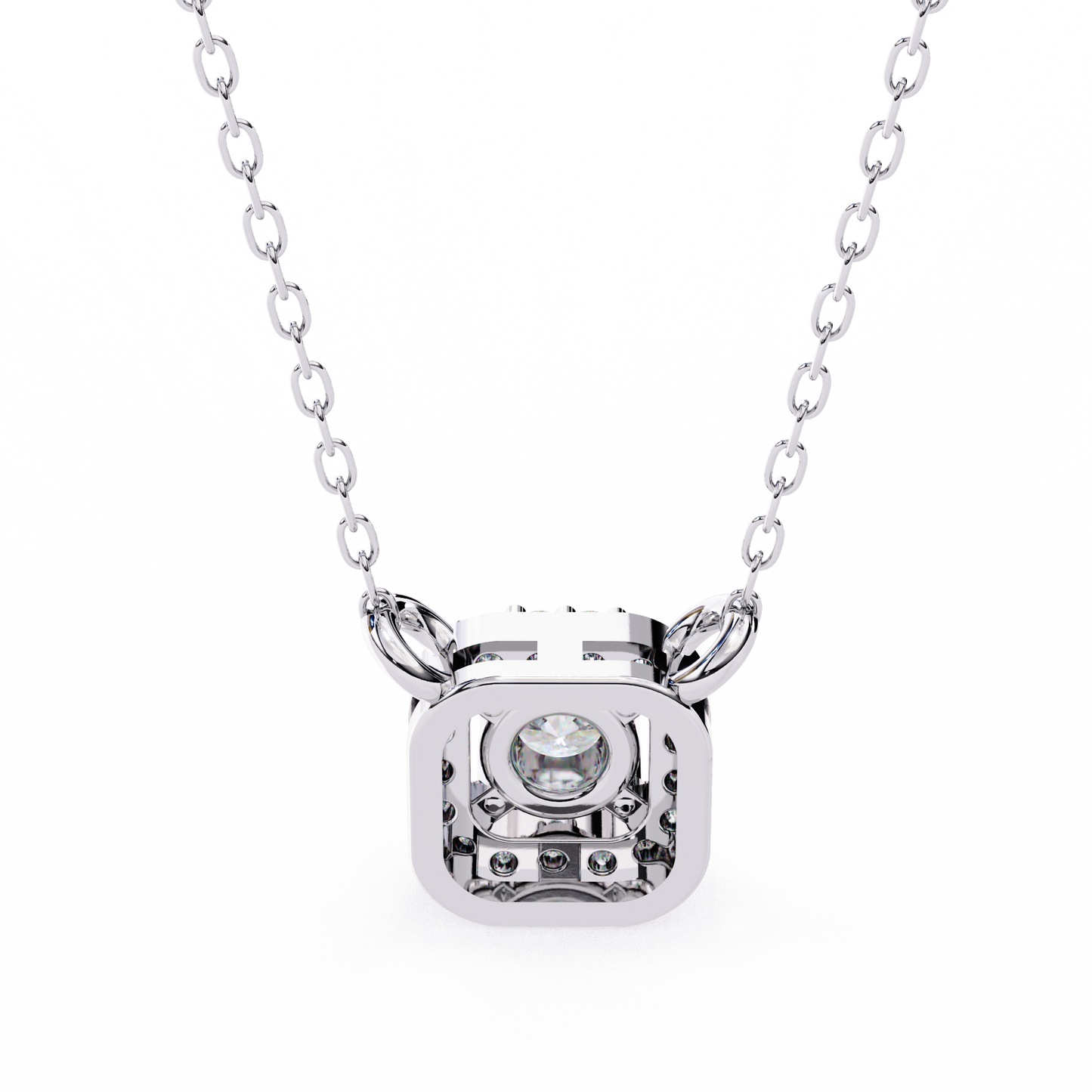 empress round lab grown diamond pendant