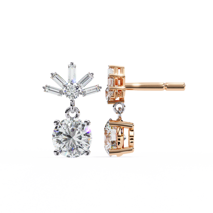 Radiance Baguette Cluster Drop Lab Grown Diamond Studs