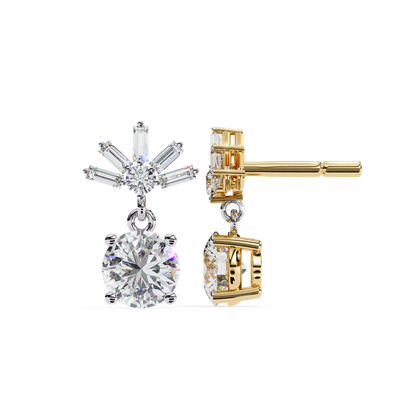 Radiance Baguette Cluster Drop Lab Grown Diamond Studs
