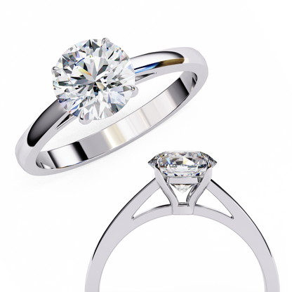 Celestia Round Solitaire Ring