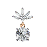 Radiance Baguette Cluster Drop Lab Grown Diamond Studs - Ophiratbf