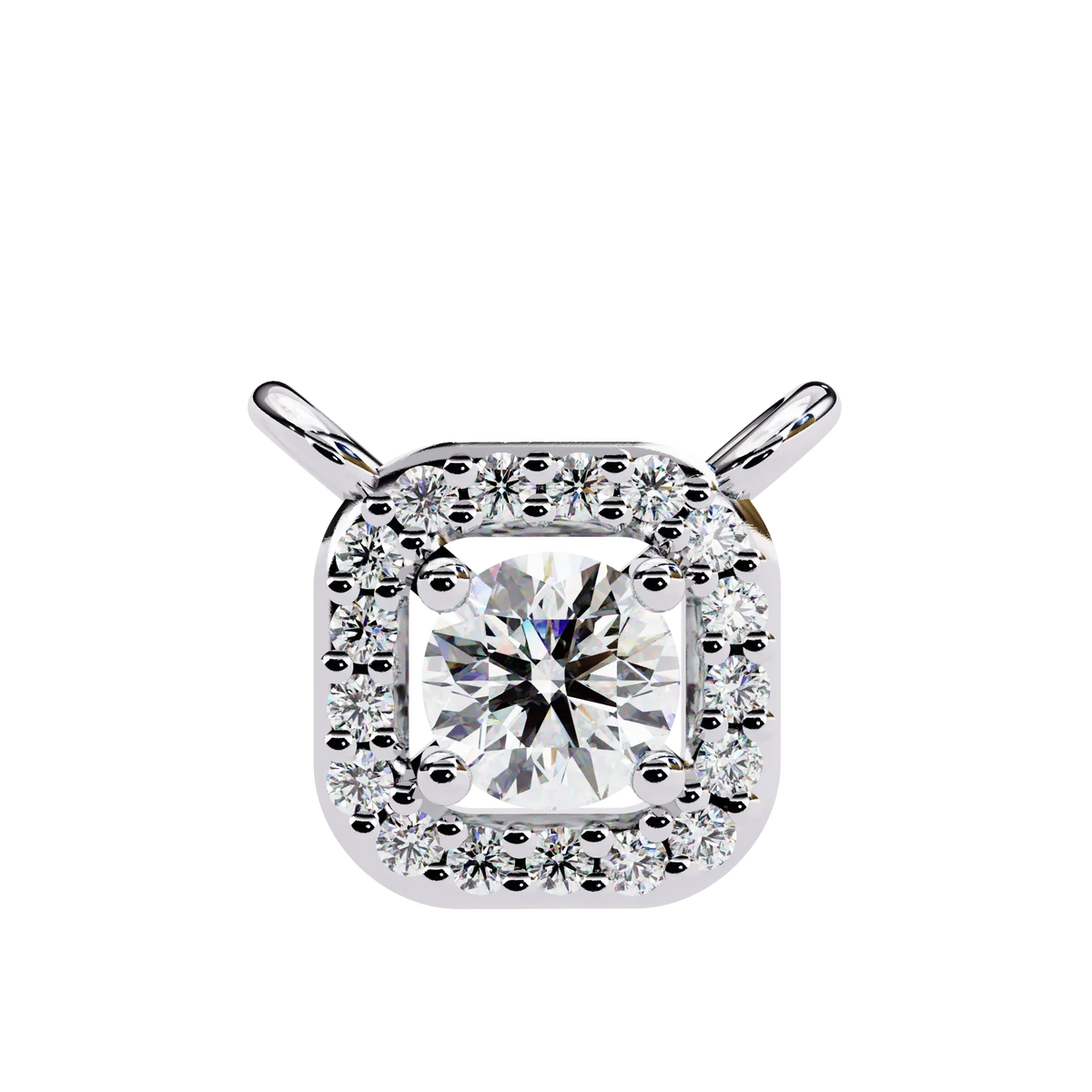 Empress Round Lab Grown Diamond Pendant - Ophiratbf