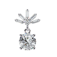 Radiance Baguette Cluster Drop Lab Grown Diamond Studs - Ophiratbf