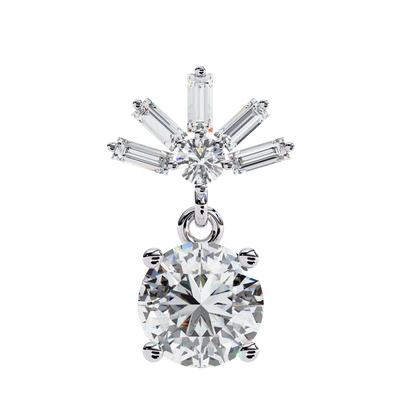 Radiance Baguette Cluster Drop Lab Grown Diamond Studs