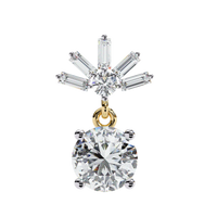 Radiance Baguette Cluster Drop Lab Grown Diamond Studs - Ophiratbf