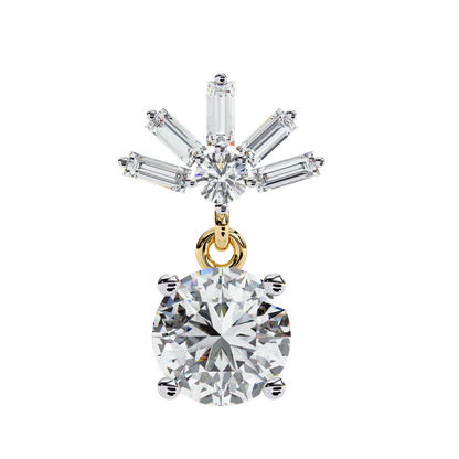 Radiance Baguette Cluster Drop Lab Grown Diamond Studs