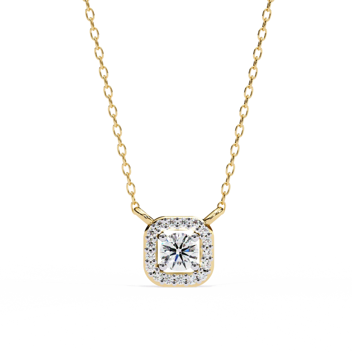 Empress Round Lab Grown Diamond Pendant - Ophiratbf