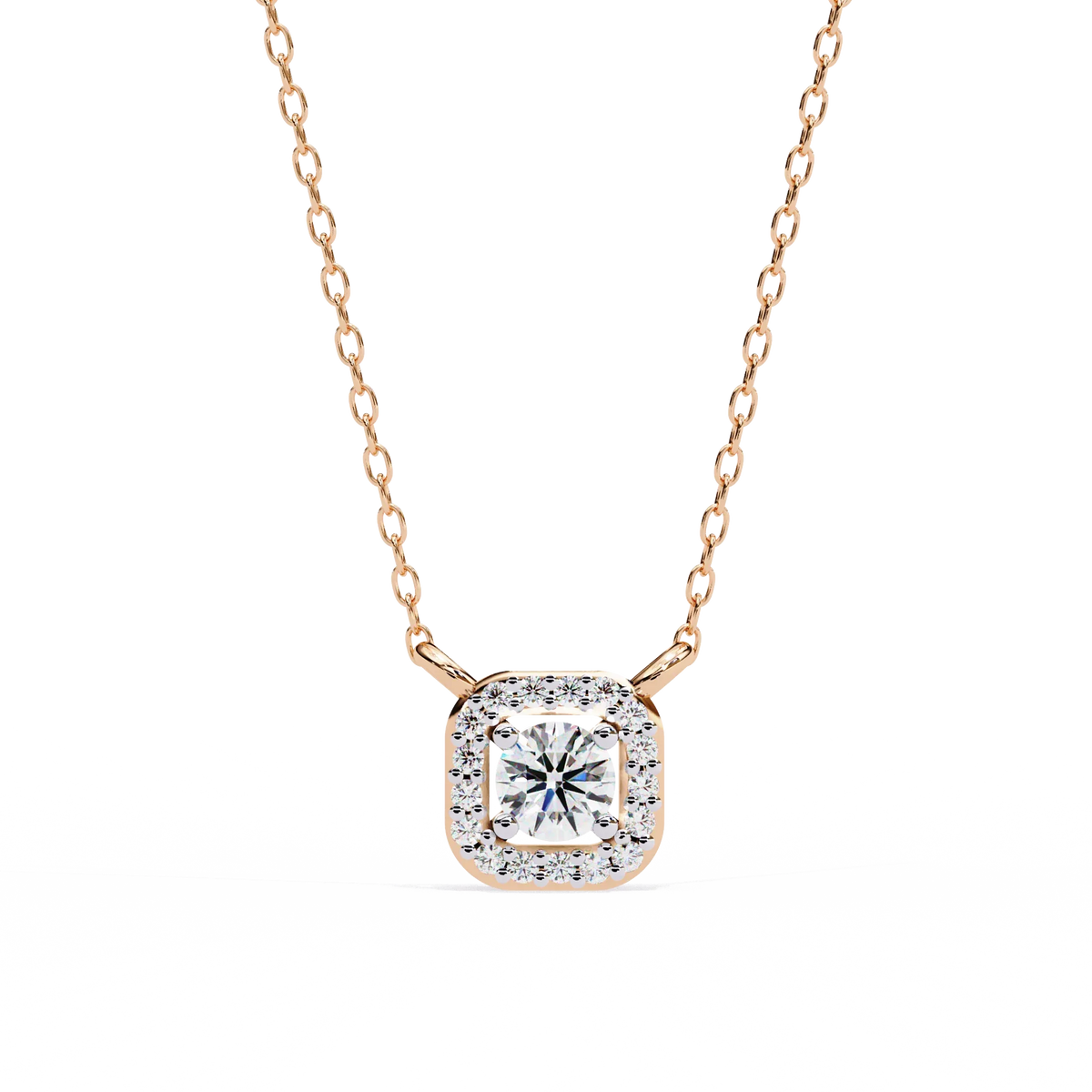 Empress Round Lab Grown Diamond Pendant - Ophiratbf