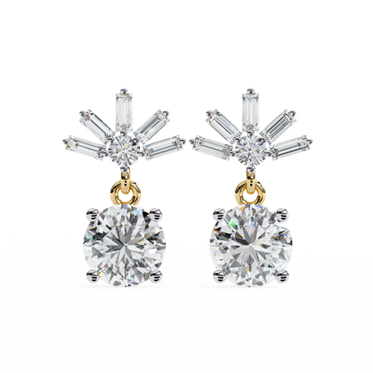 Radiance Baguette Cluster Drop Lab Grown Diamond Studs
