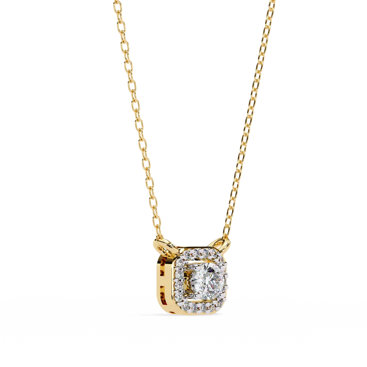 Empress Round Lab Grown Diamond Pendant - Ophiratbf