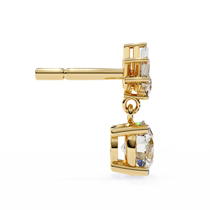 Radiance Baguette Cluster Drop Lab Grown Diamond Studs