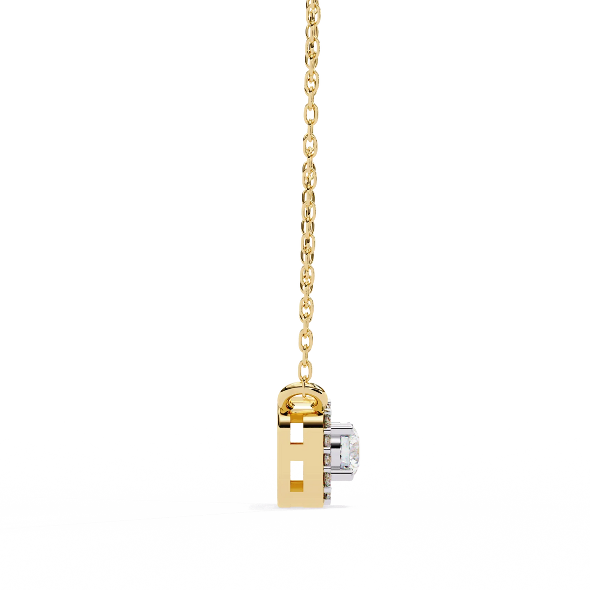 Empress Round Lab Grown Diamond Pendant - Ophiratbf