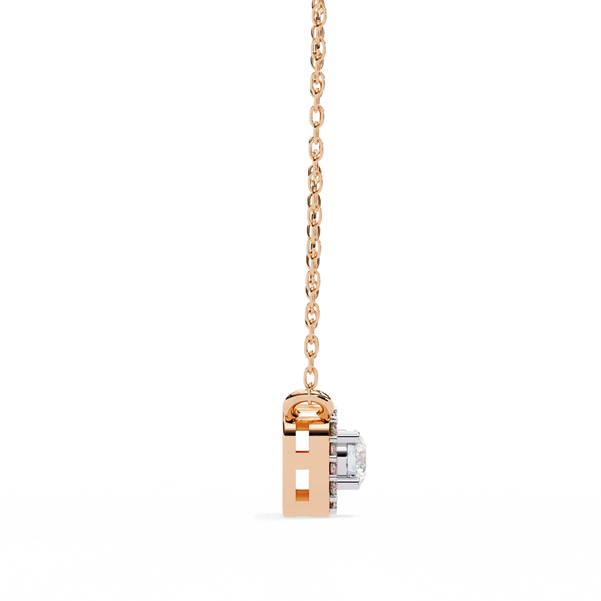 Empress Round Lab Grown Diamond Pendant - Ophiratbf