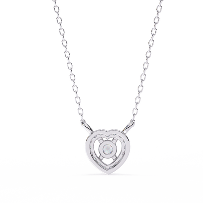 Cherish Heart Halo Lab Grown Diamond Pendant