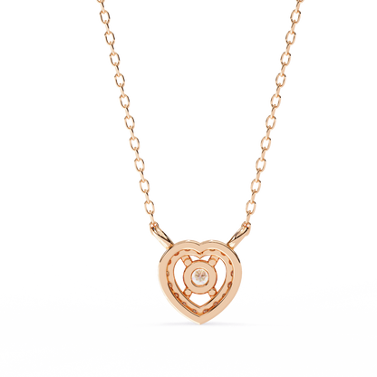 Cherish Heart Halo Lab Grown Diamond Pendant
