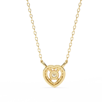 Cherish Heart Halo Lab Grown Diamond Pendant - Ophiratbf