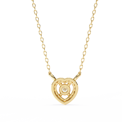 Cherish Heart Halo Lab Grown Diamond Pendant